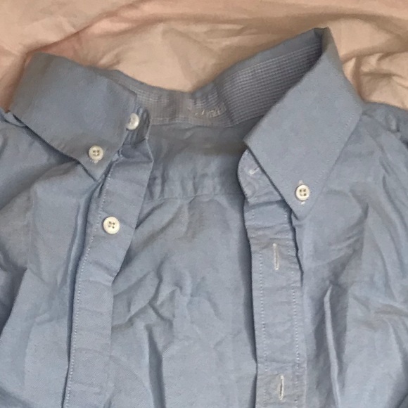 Men’s Light blue button-down w/ gingham cuffs! - Picture 3 of 4